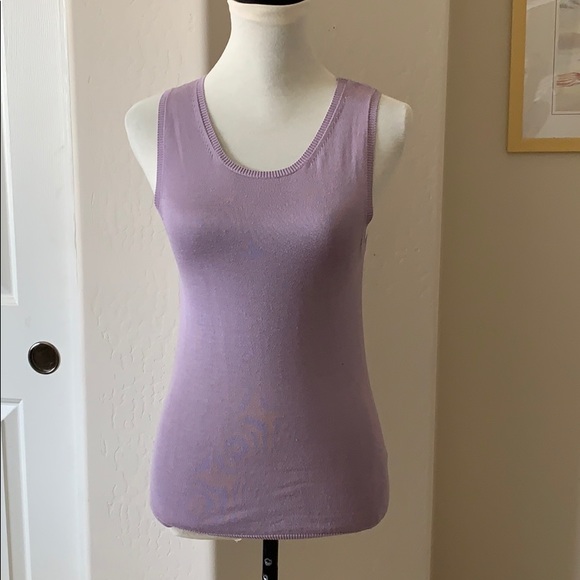 Pretty Lavender August Silk Tank Size M - Picture 1 of 9
